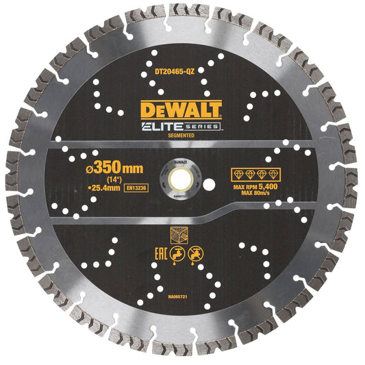 Dewalt Elite Segmented Rebar Concrete Blade - 350mm