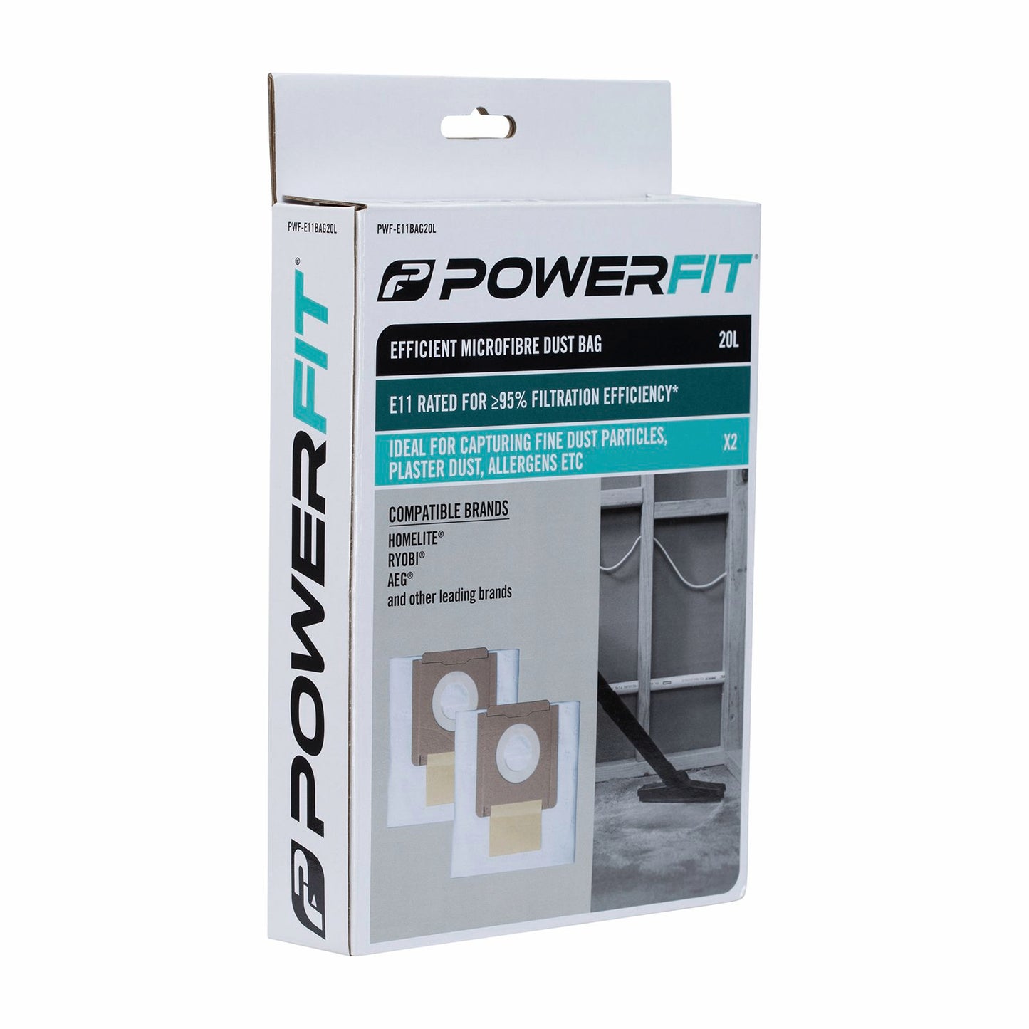 Powerfit E11 Dust Bag - 20L - 2 Pack