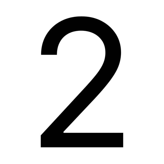 Numero Black 2 Vinyl Transfer - 40 x 64mm