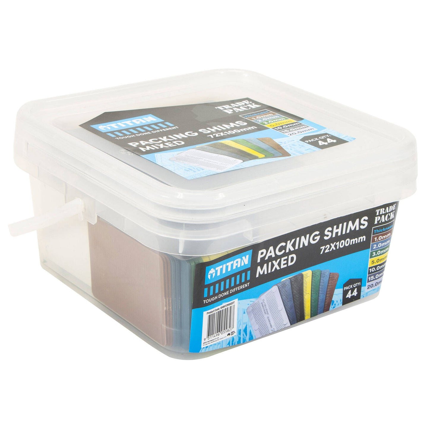 Titan Mixed Shim Packing - 72mm - 44 Piece