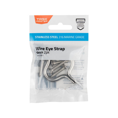 Taskmaster Wire Eye Strap - 6mm - 2 Pack