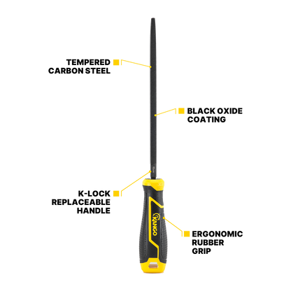 Kango Triangle Second Cut File - 125mm
