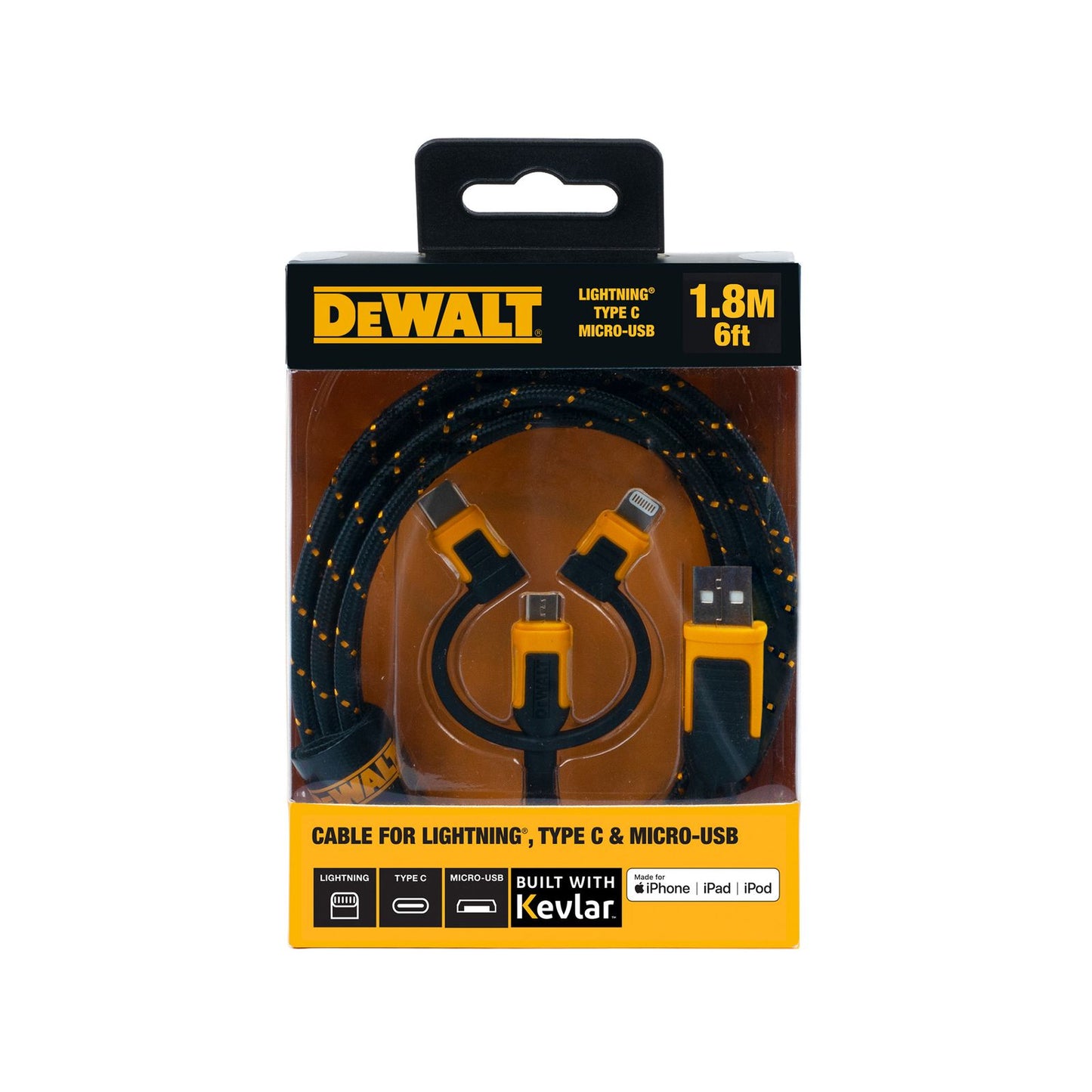 Dewalt 3-in-1 Charging Cable - 1.8m