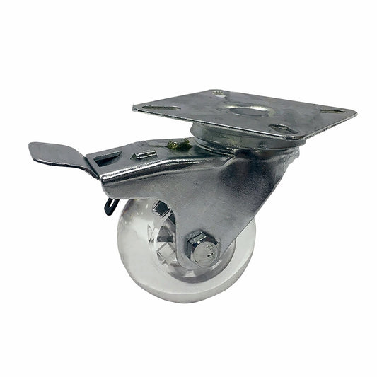 Easyroll 50mm Transparent Swivel Plate Castor