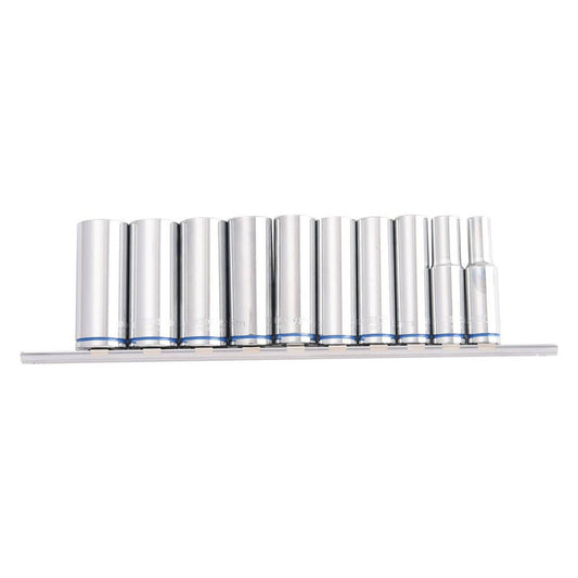 Kincrome Deep Socket Rail - 10 Piece - 1/2" Drive Metric