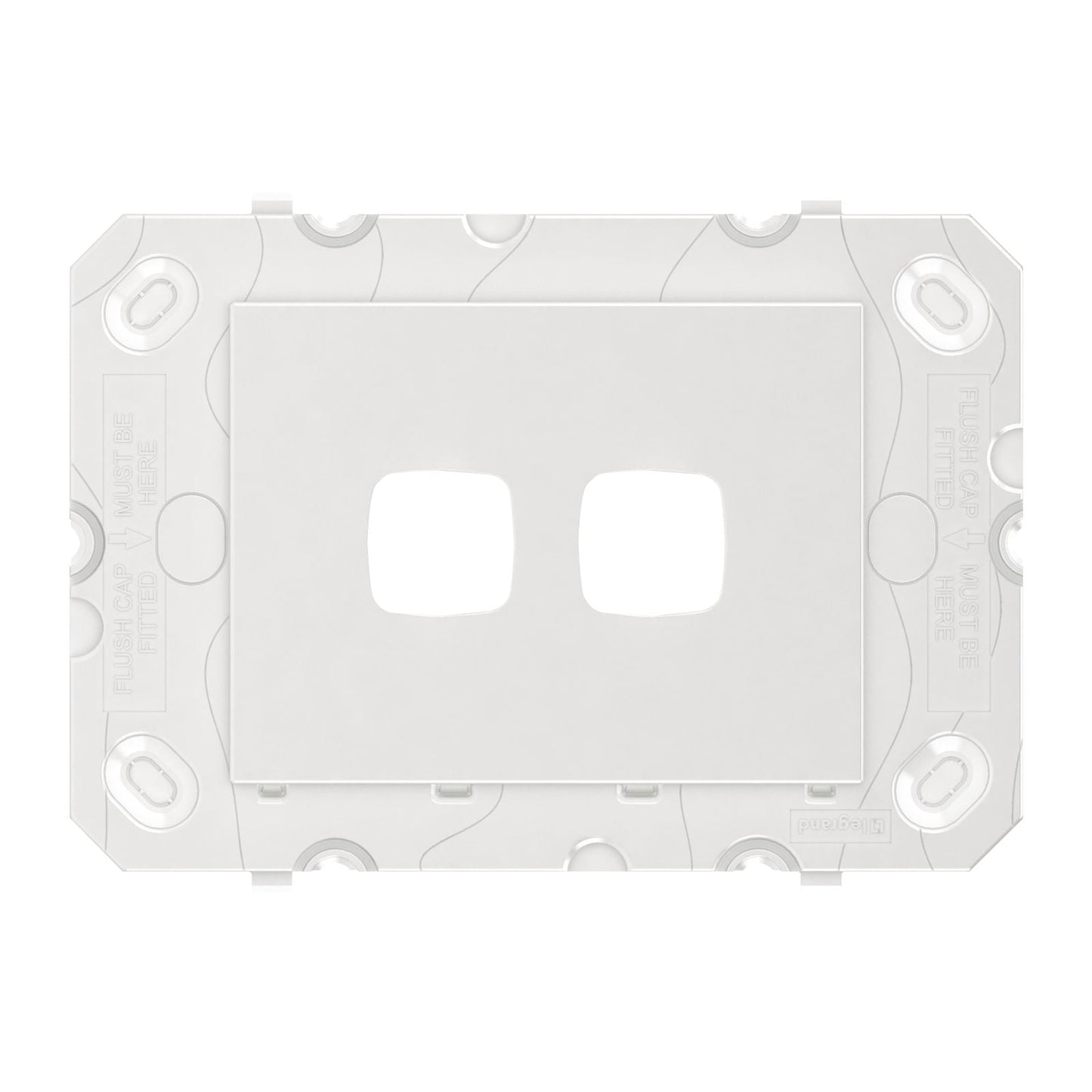 HPM Arteor 2 Gang Wall Switch Grid - White - 128 x 91mm