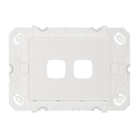 HPM Arteor 2 Gang Wall Switch Grid - White - 128 x 91mm