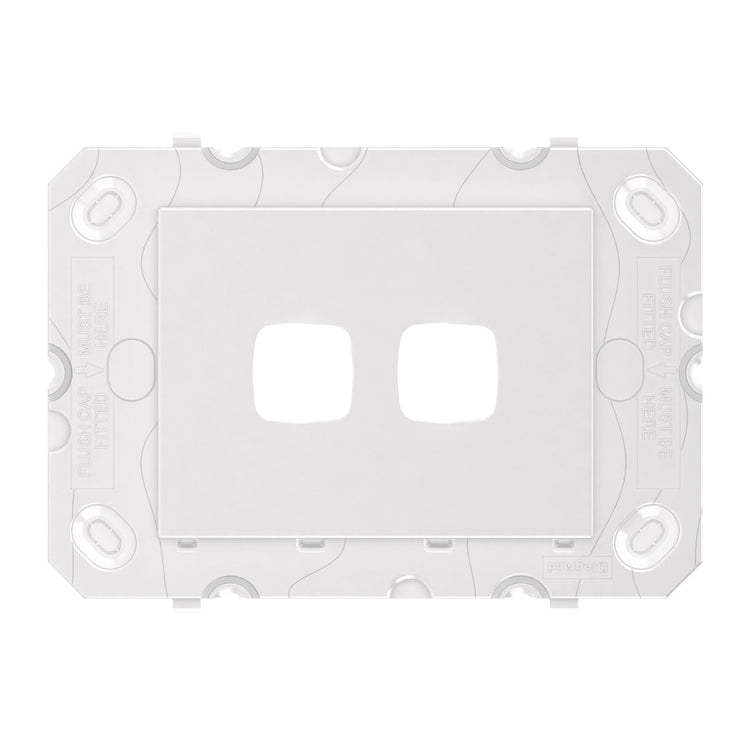 HPM Arteor 2 Gang Wall Switch Grid White
