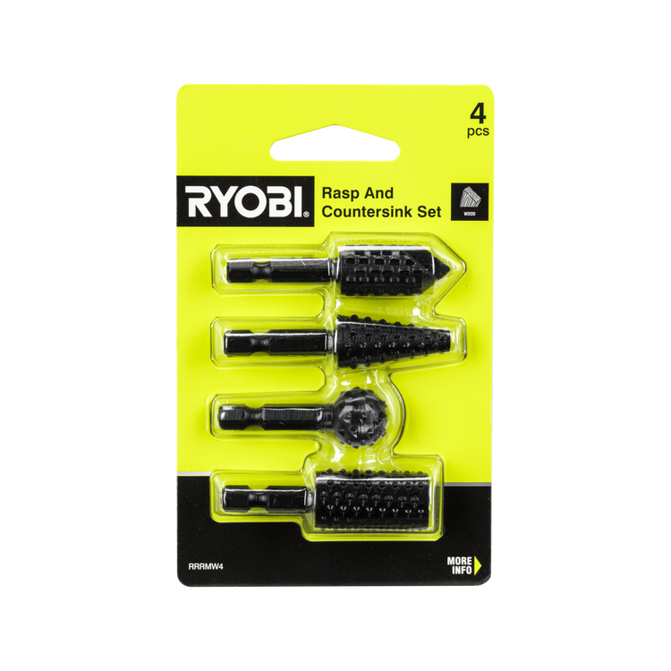 Ryobi 4 Piece Mixed Wood Rasp Set