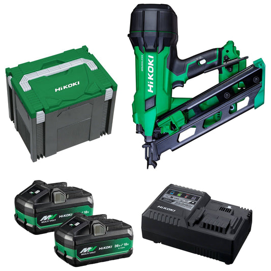 Hikoki Framing Nailer Kit - 18V - nr1890dca - 350 x 330 x 100mm