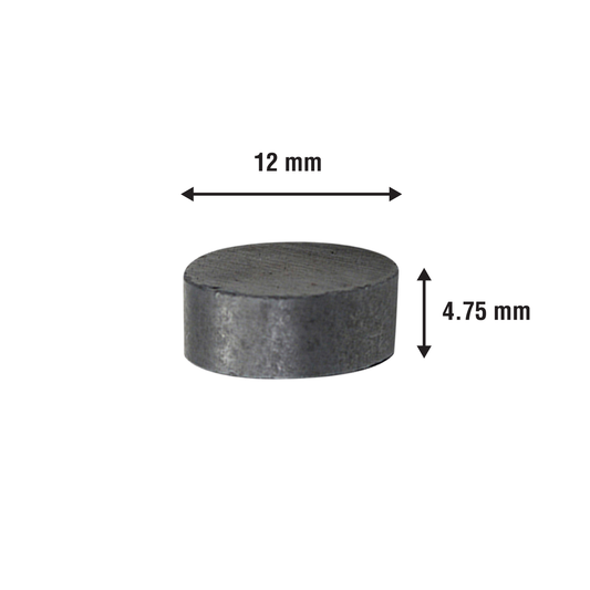 Everhang Ceramic Disc Magnet - 12mm - Ferrite - Lightweight - 10 Pack