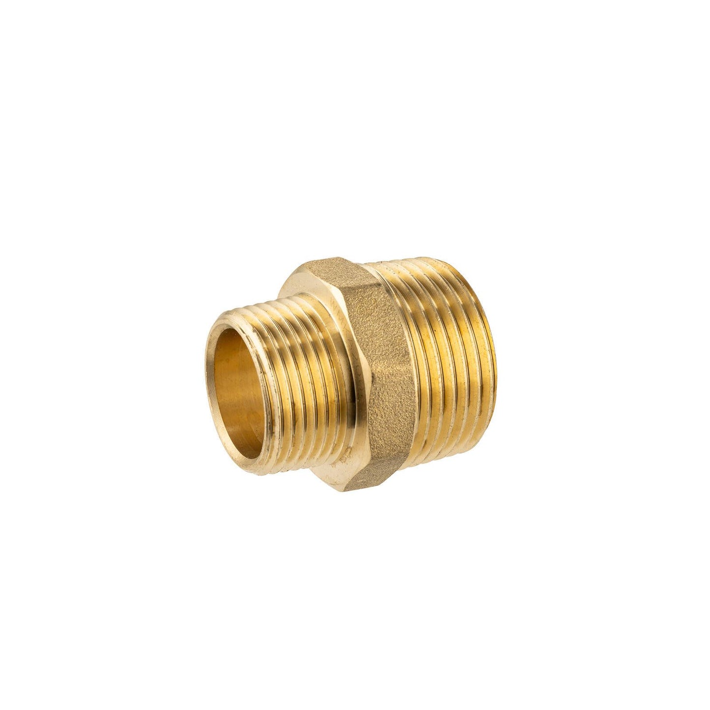 Brasshards Brass Threaded Hex Reducing Nipple - 25 x 20mm