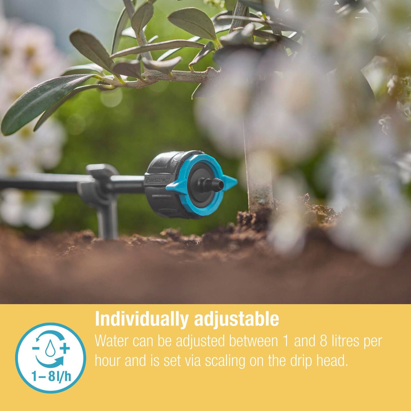 Gardena Micro Irrigation Adjustable Endline Drip Head - 1-8L/H - 5 Pack