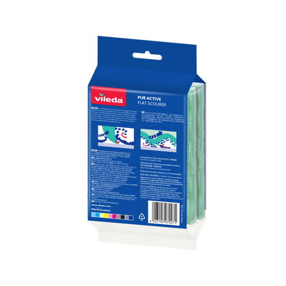 Vileda Pur Active Non Scratch Flat Scourer - 2 Pack