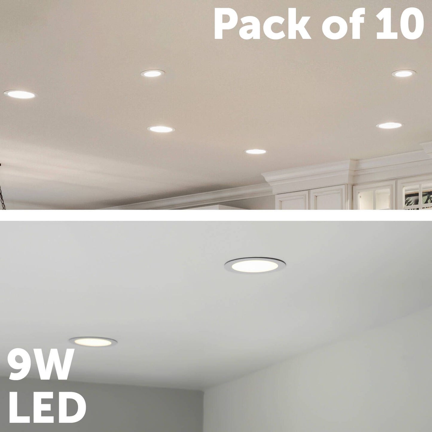 Arlec Tri Colour Dimmable LED Downlight - 9W - 92mm - 10 Pack