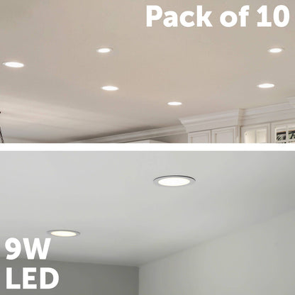 Arlec Tri Colour Dimmable LED Downlight - 9W - 92mm - 10 Pack