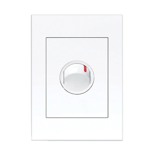 HPM Vivo 1 Gang Double Pole Wall Switch - 40A - White