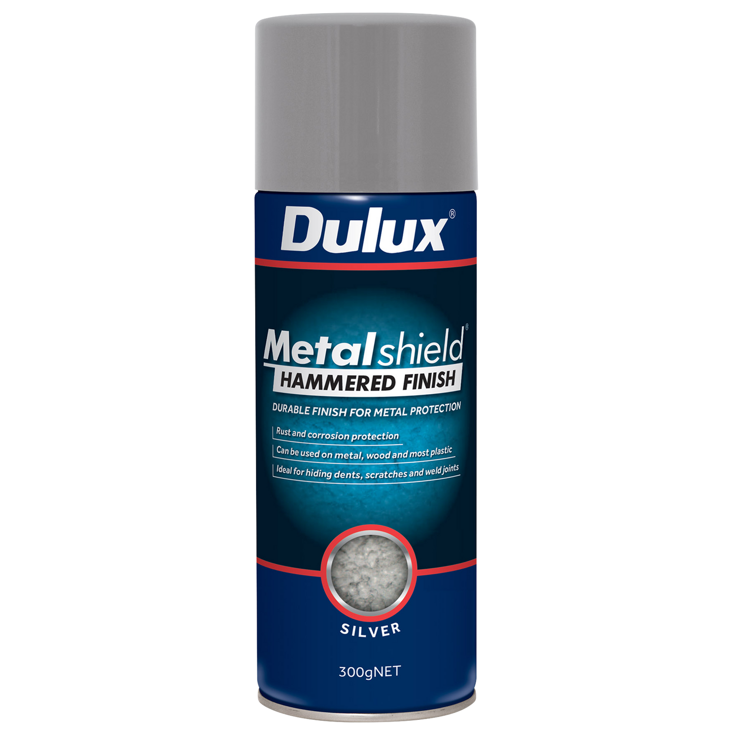 Dulux Metalshield Spray Paint - 300g - Silver Hammered