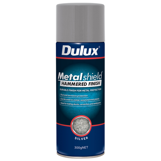 Dulux Metalshield Spray Paint - 300g - Silver Hammered