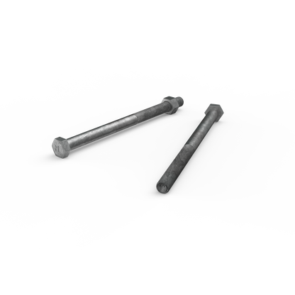 Zenith Hot Dip Galvanised Hex Head Bolts - M12 x 180mm - 12 Pack