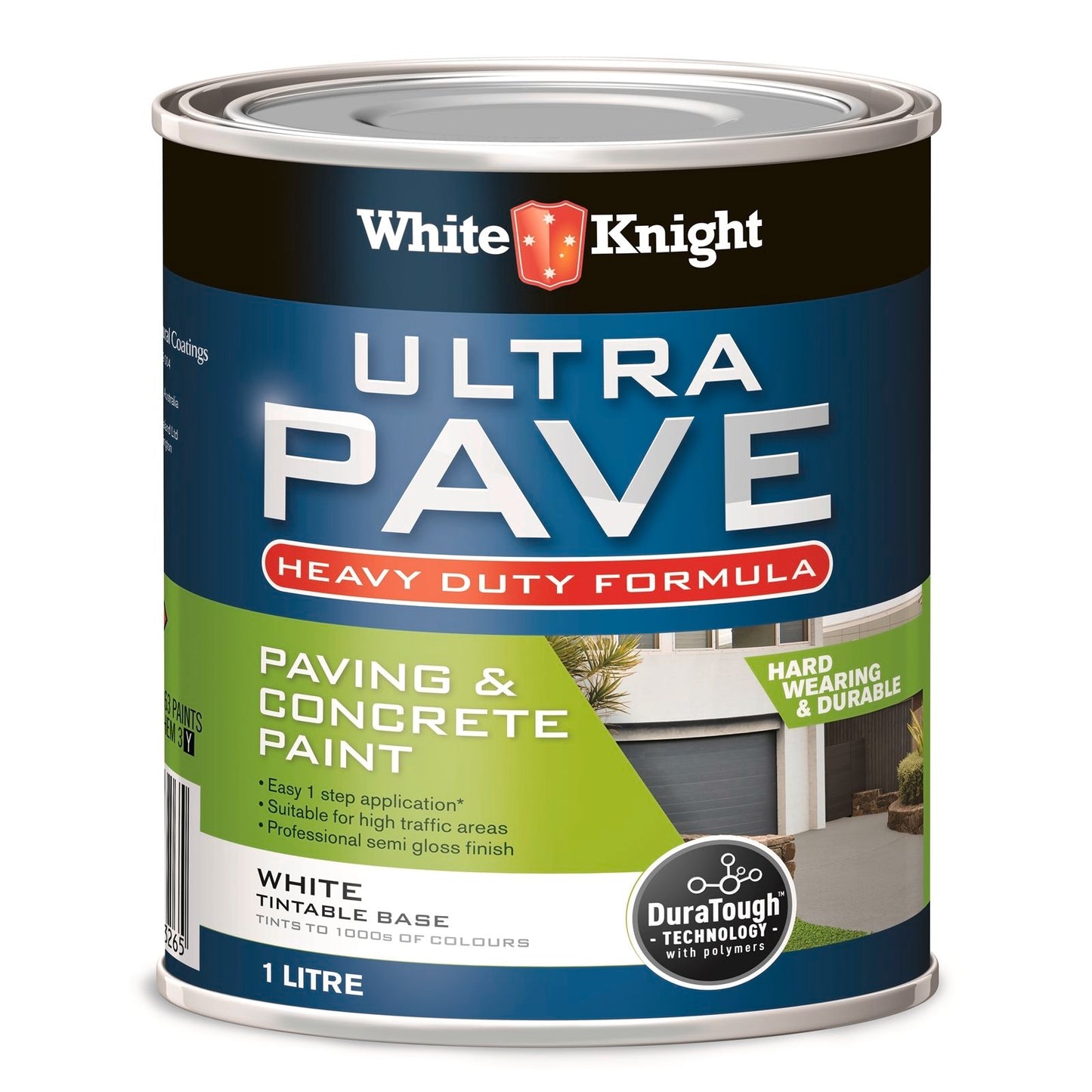 White Knight Ultra Pave Garage Floor Paint - 1L - White