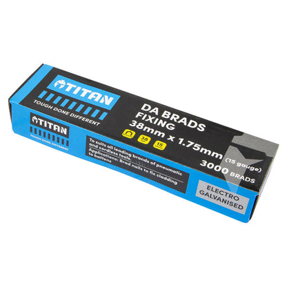 Titan Collated Nail Brads - 38 x 1.75mm - Electro Galvanised - 3000 Pack
