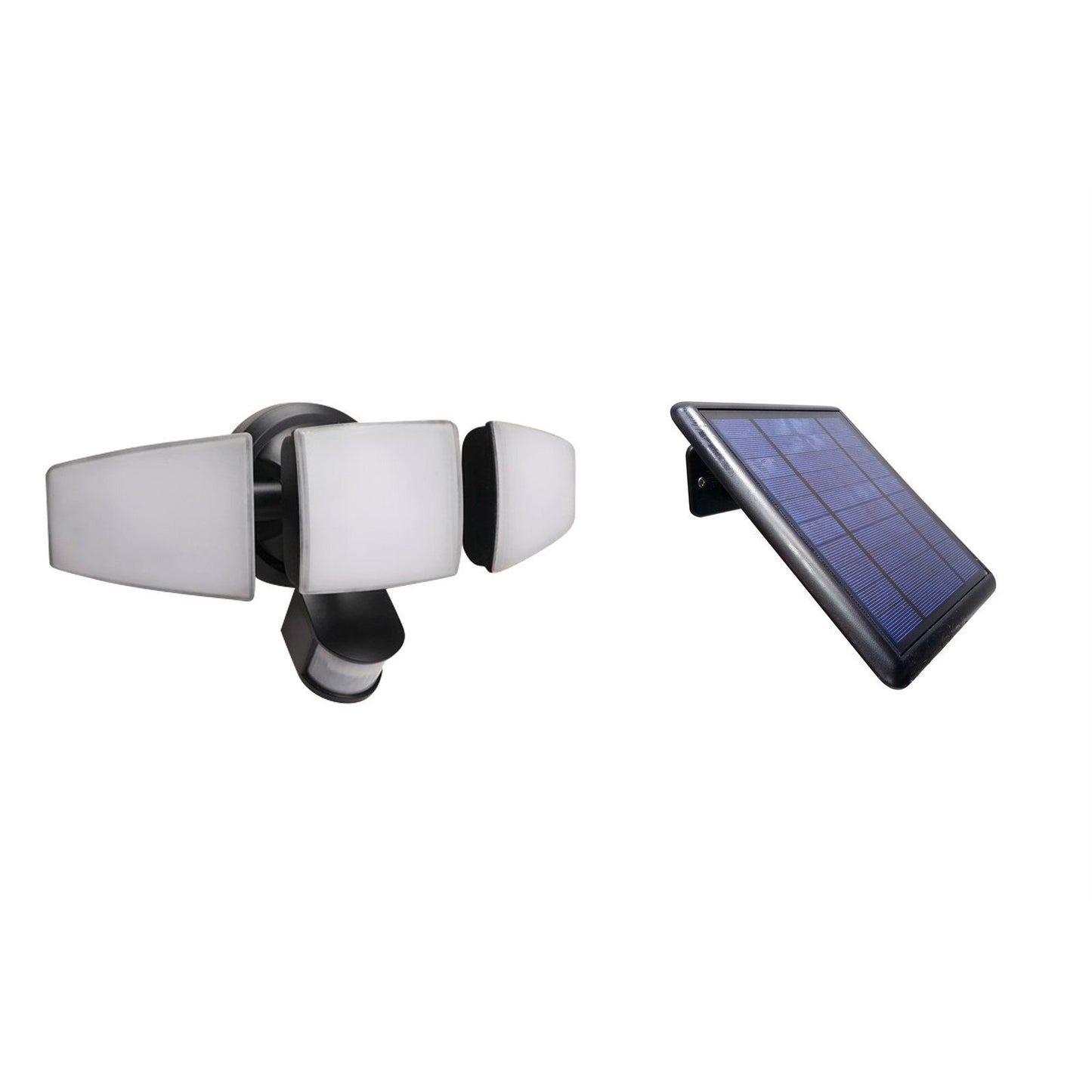 Solar Magic 3 Head Solar Security Light - 1500lm - Black