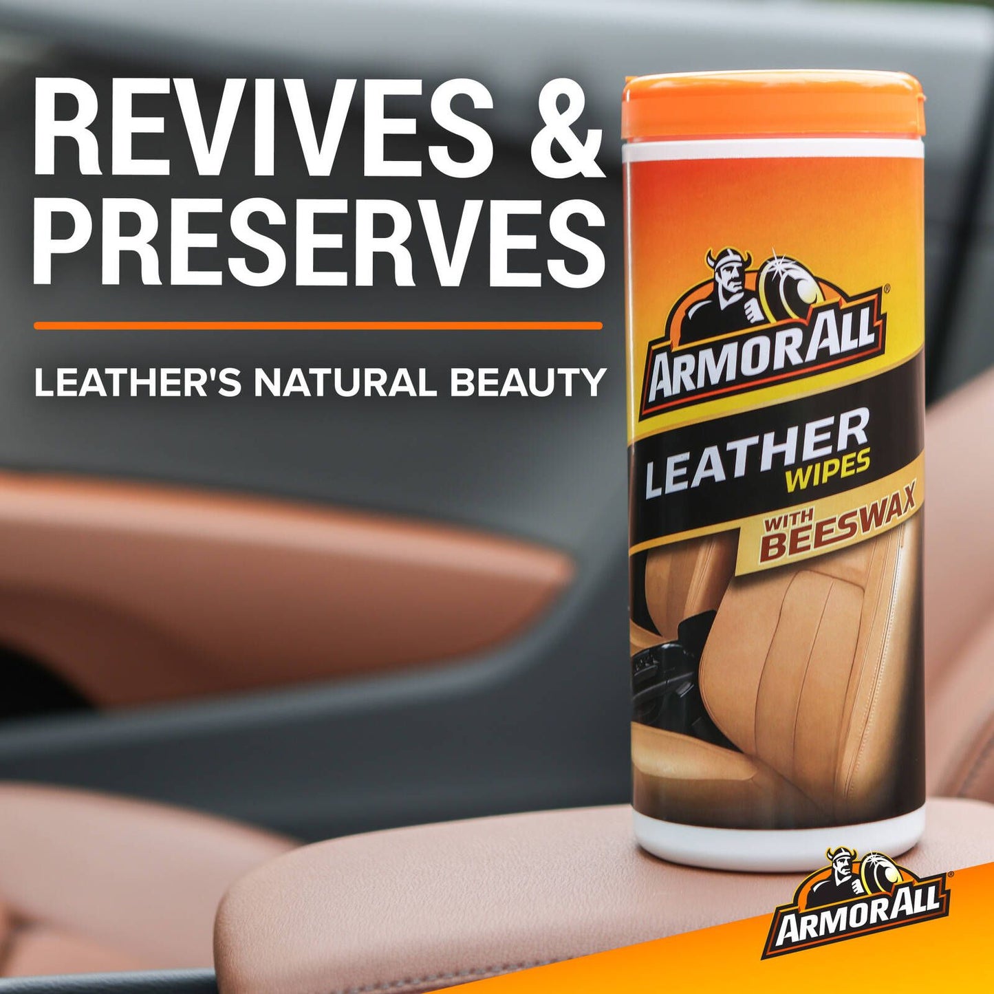Armor All Leather Cleaning Wipes - 24 Pack - 84 x 220mm