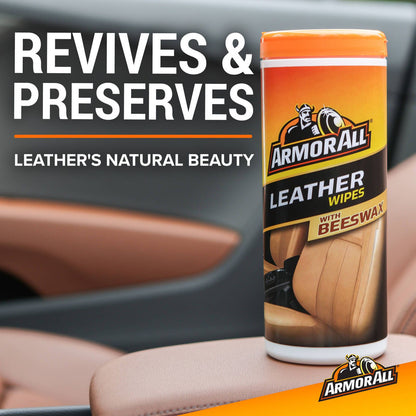 Armor All Leather Cleaning Wipes - 24 Pack - 84 x 220mm