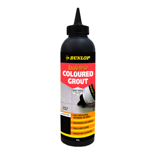 Dunlop Ready-to-Go Coloured Grout - 800g - Jet Black