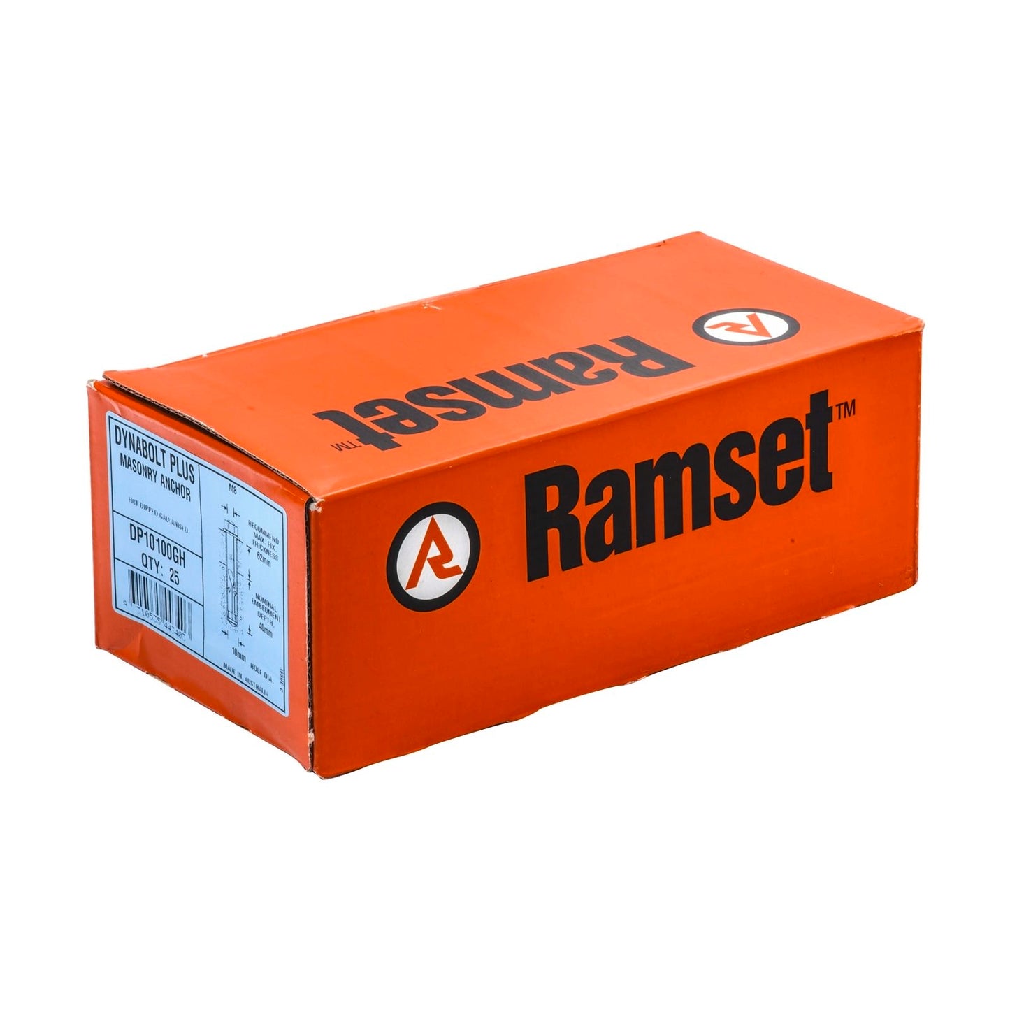 Ramset DynaBolt Plus - 10 x 103mm - 25 Pack