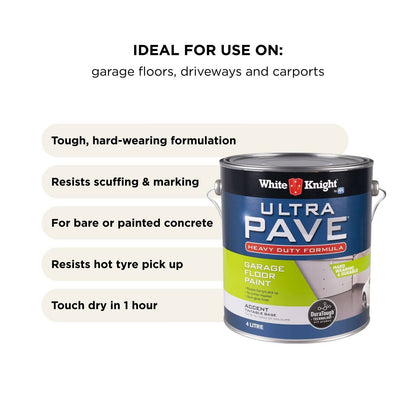 White Knight Ultra Pave Garage Floor Paint - 4L - Accent