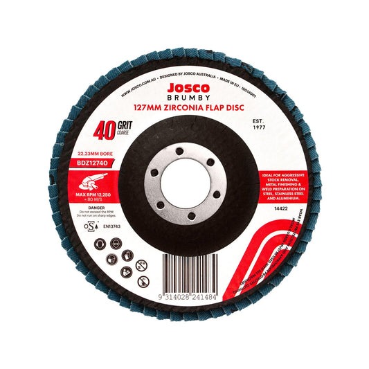 Josco Abrasive Flap Disc - 125mm - 40 Grit