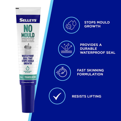 Selleys Translucent No Mould Resistant Silicone Sealant - 100ml