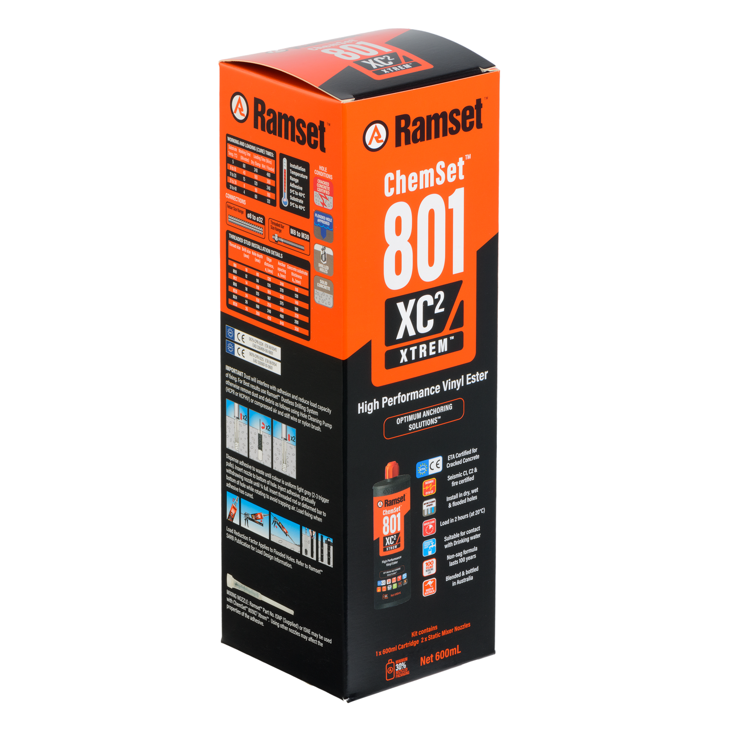 Ramset Chemset 801 Xtrem Xc Chemical Anchor - 600ml