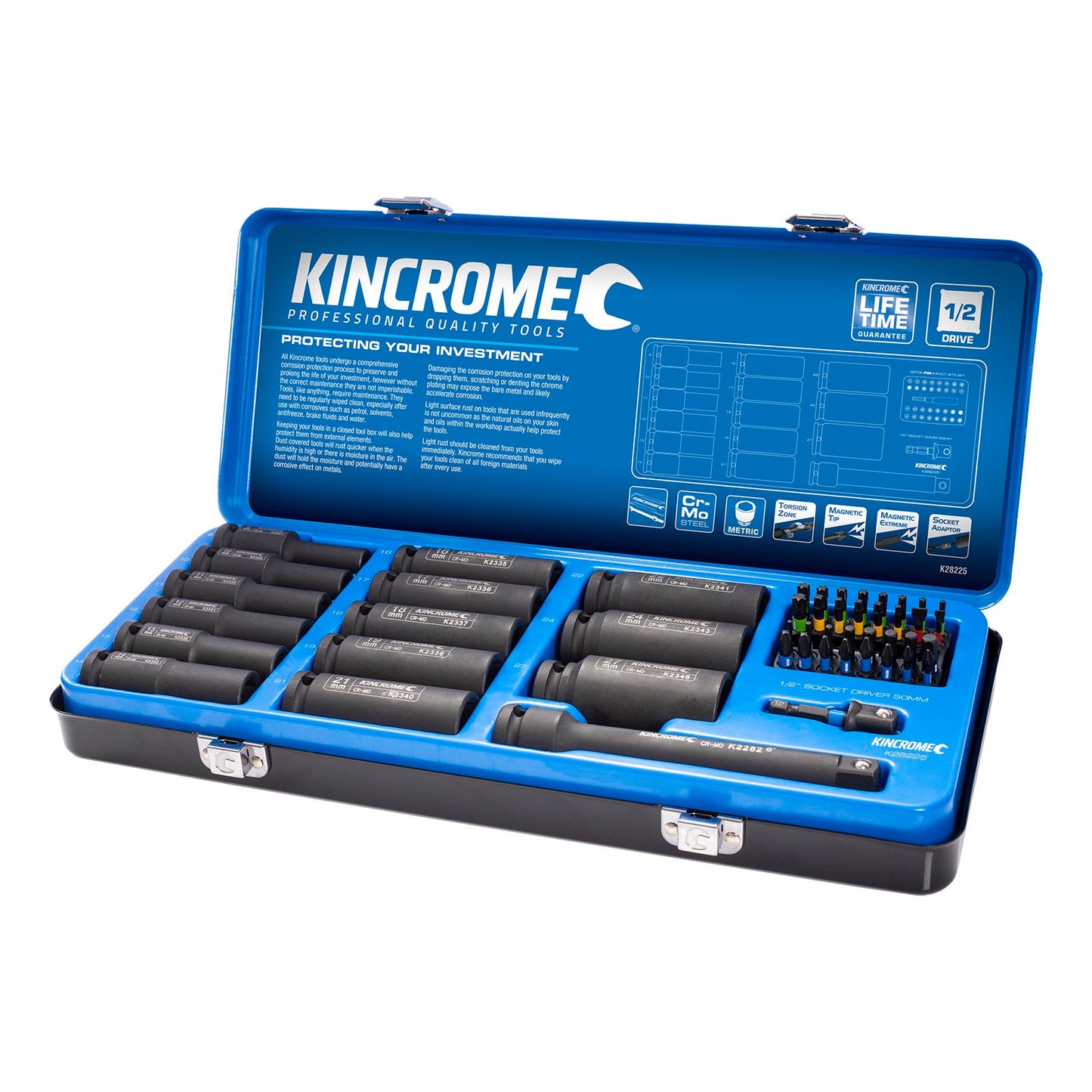 Kincrome Deep Impact Socket Set - 49 Piece - 1/2"