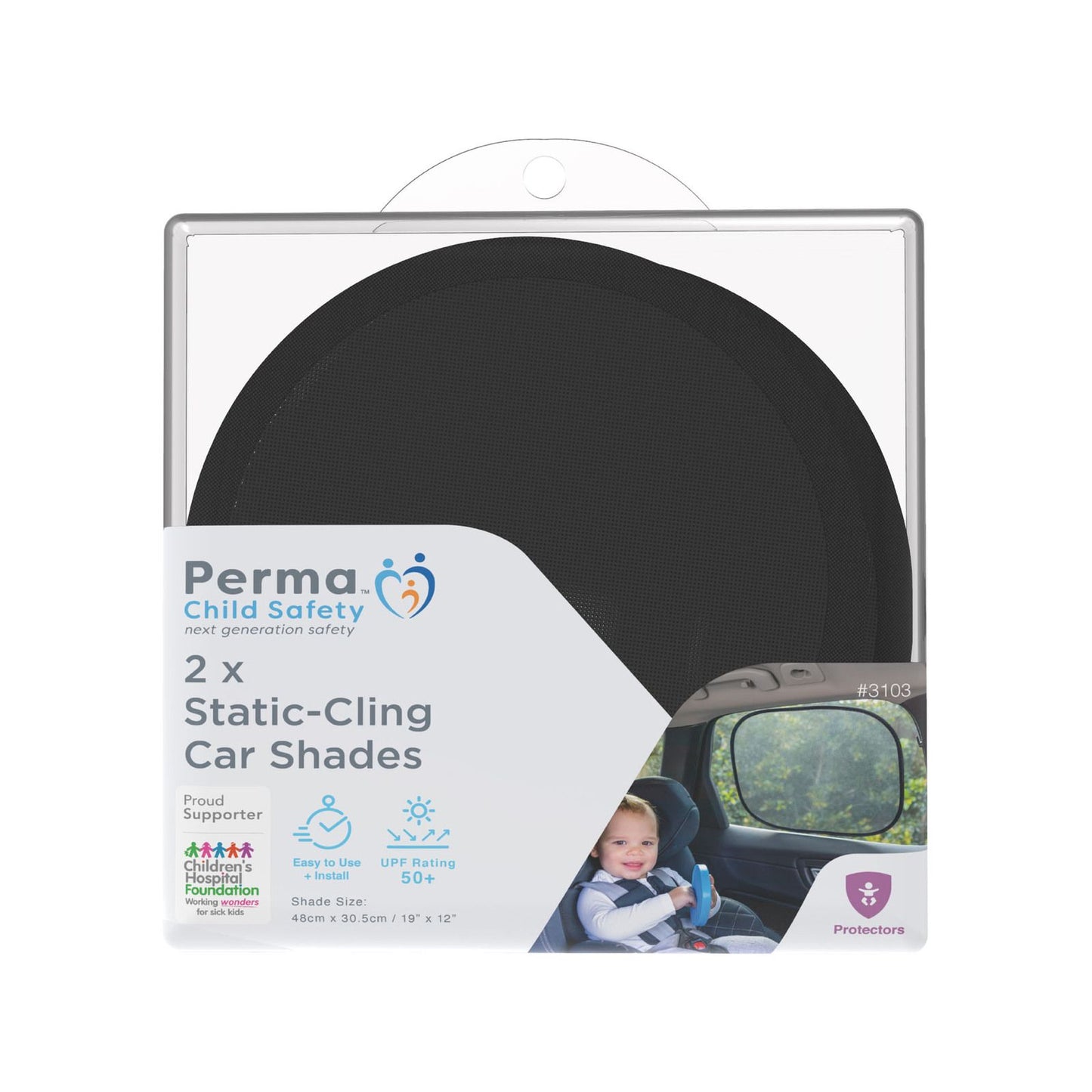 Perma Child Safety Static Cling Car Shade - 2 Pack
