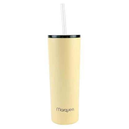 Marquee Slim Tumbler with Straw - 890ml - Yellow