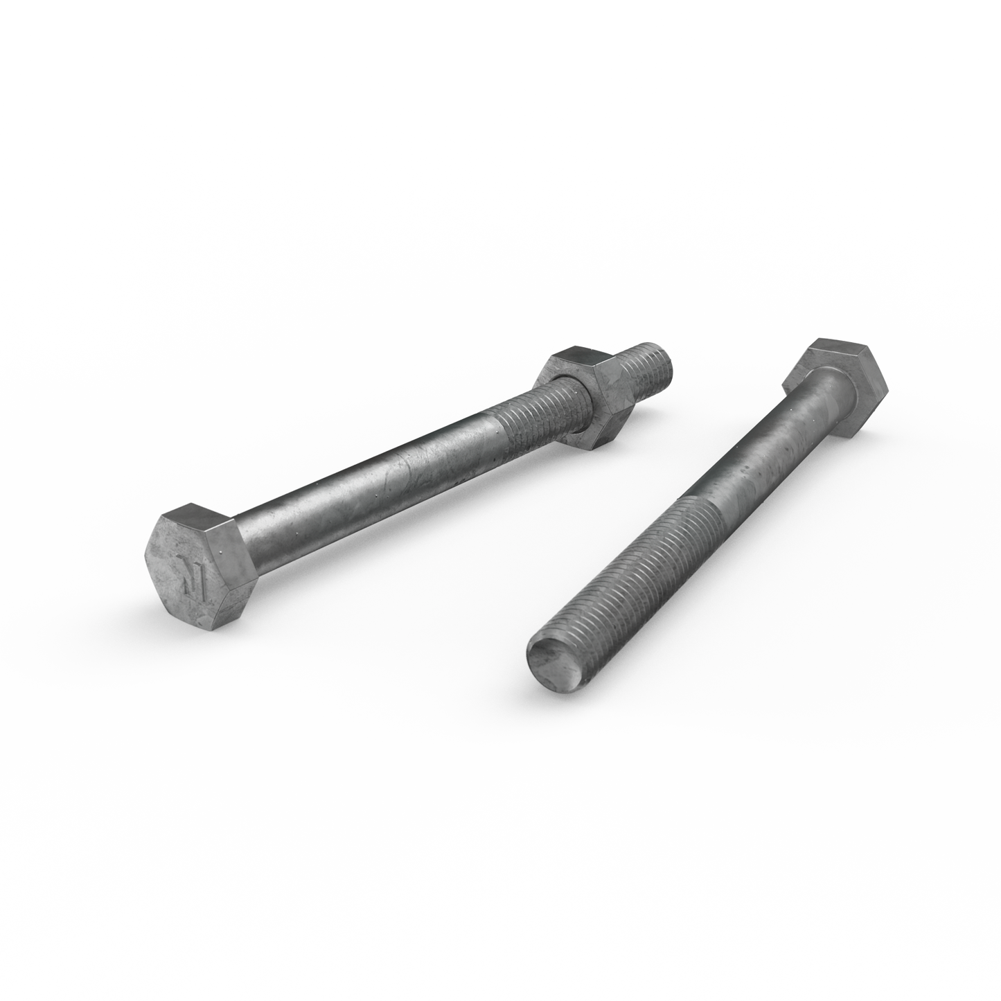 Zenith Galvanised Hex Head Bolts & Nuts - M8 x 90mm - 25 Pack