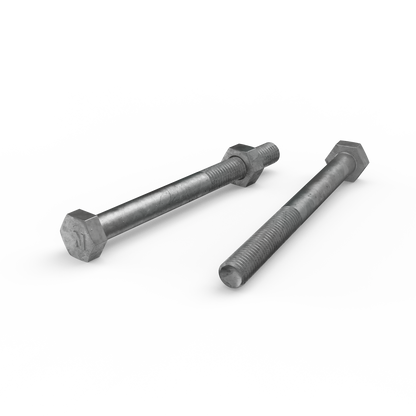 Zenith Galvanised Hex Head Bolts & Nuts - M8 x 90mm - 25 Pack