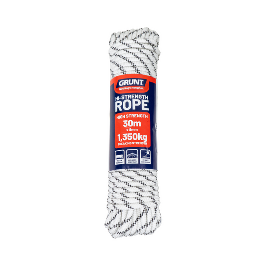 Grunt High Strength Rope - 8mm x 30m