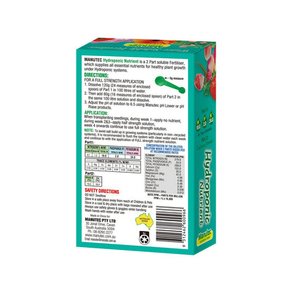 Manutec Soluble Hydroponic Fertiliser - 600g - Water Soluble - High Performance