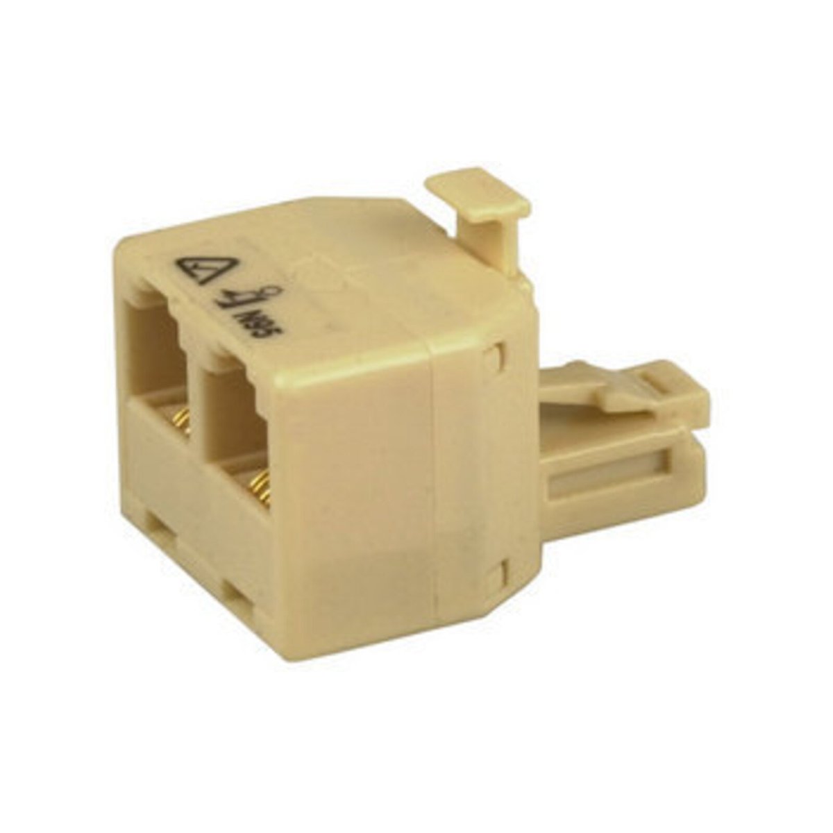 Jackson RJ12 Double Adaptor 6P4C Plastic Light-Weight Design