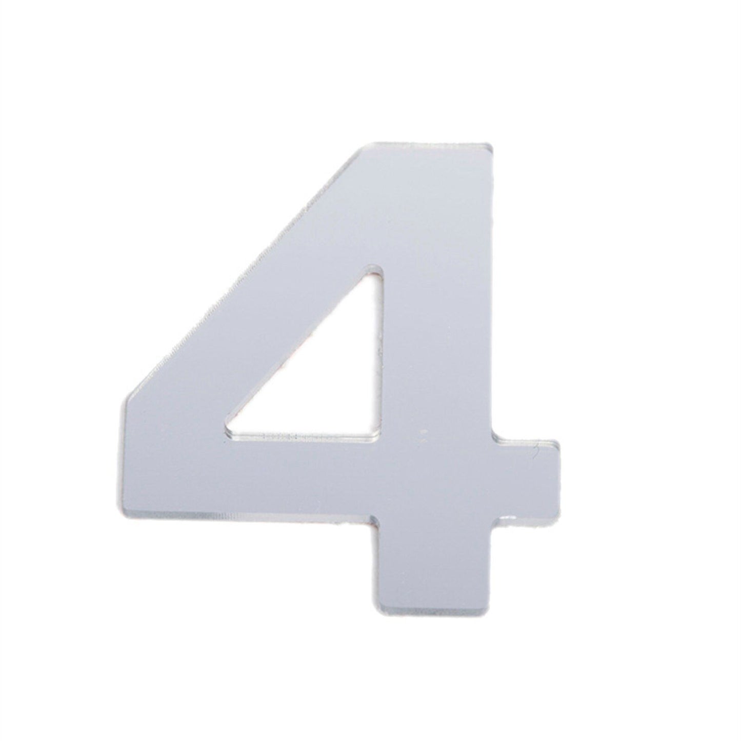 Sandleford Silver Self Adhesive House Number 4 - 25mm