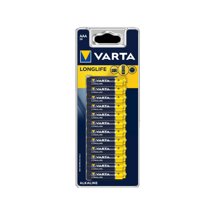 Varta LongLife AAA Alkaline Batteries - 24 Pack
