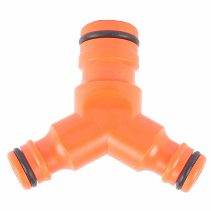 Pope Hose Coupler - 18mm to 2 x 12mm - Orange