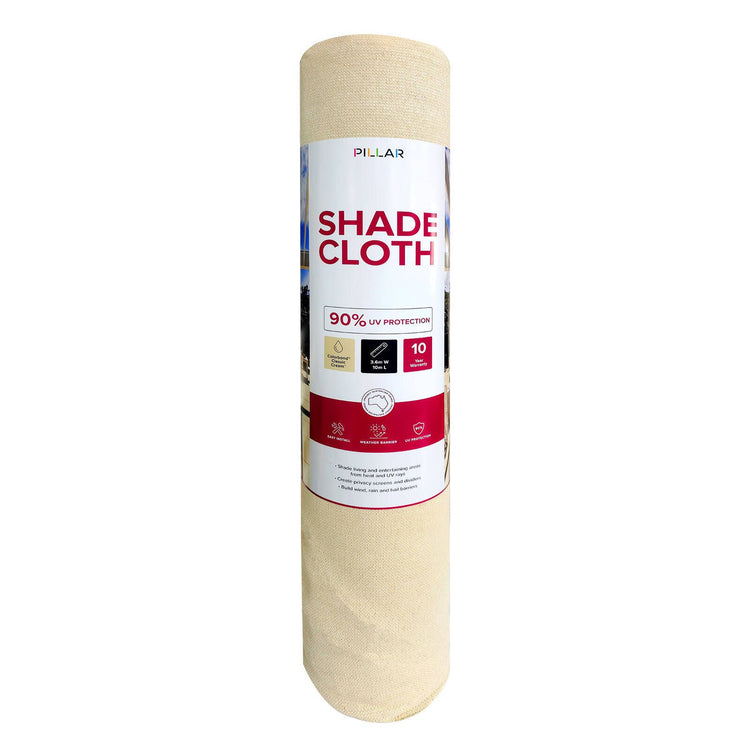 Pillar Cream 90% Shade Cloth 3.66 x 10m