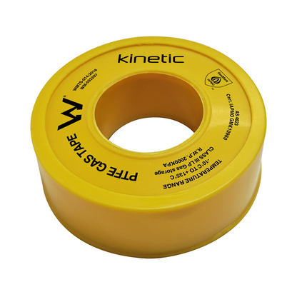 Kinetic Gas Thread Seal - 12mm x 10m - Yellow
