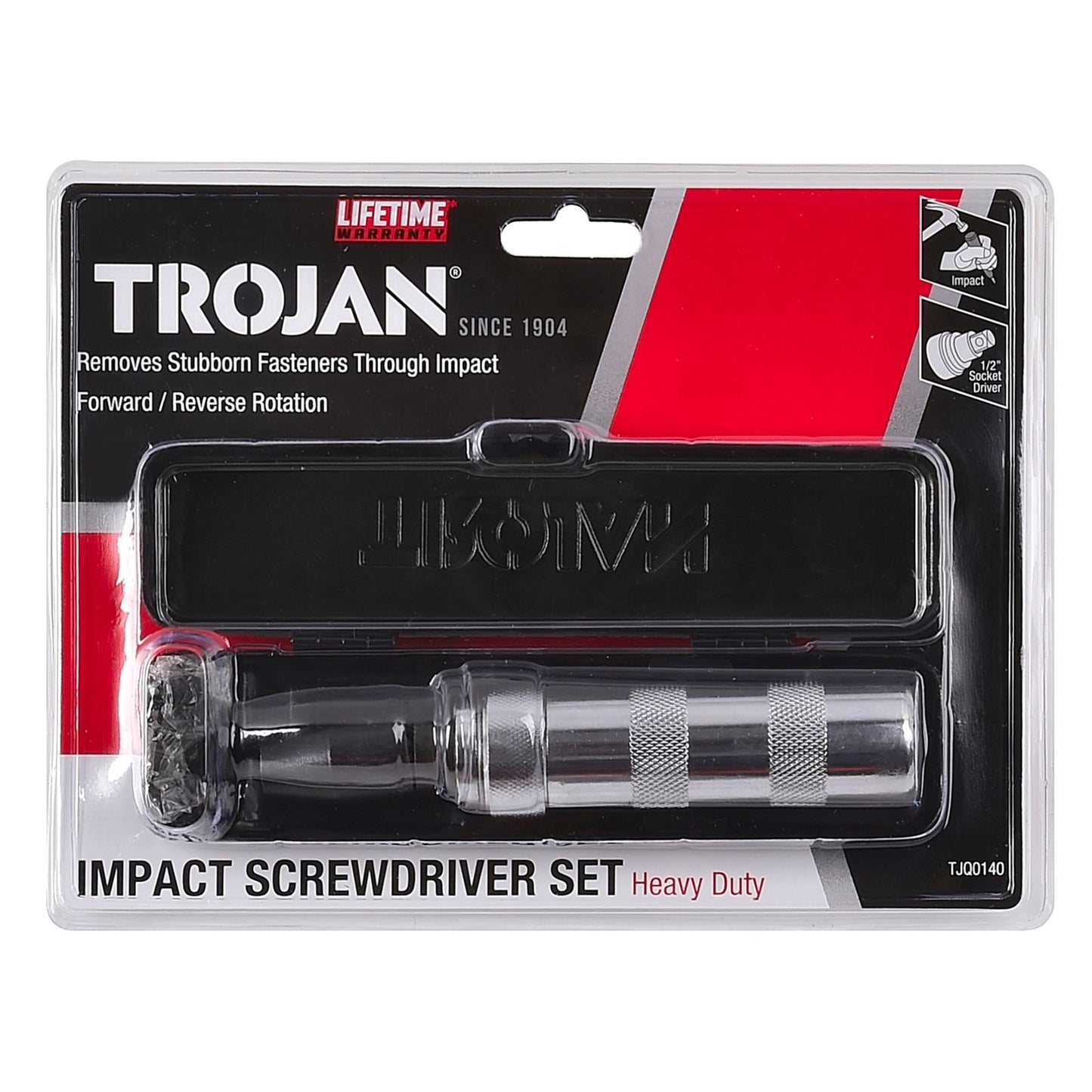 Trojan Impact Screwdriver Set - 4 Bits - 170 x 40 x 230mm