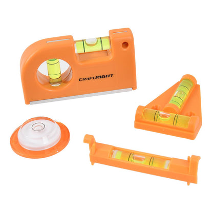 Craftright Mini Level Set - 4 Piece - 85 x 20 x 130mm